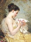 A Beauty with Doves by Charles Chaplin